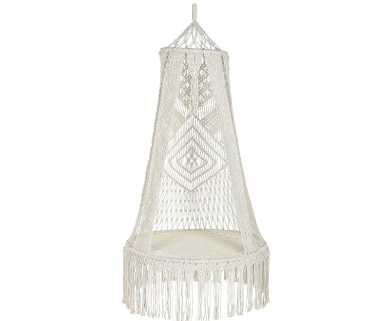 SILLA COLGANTE ALGODON 82X82X170 MAX,120 MACRAME