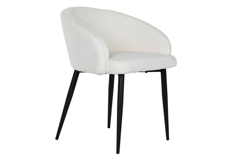 SILLA POLIESTER METAL 60X60X70 TEDDY BLANCO