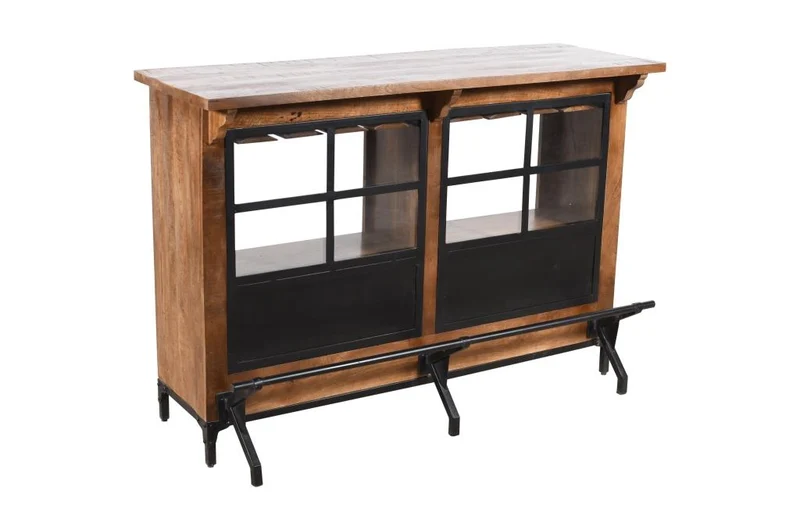 MUEBLE BAR MANGO METAL 150X53X105