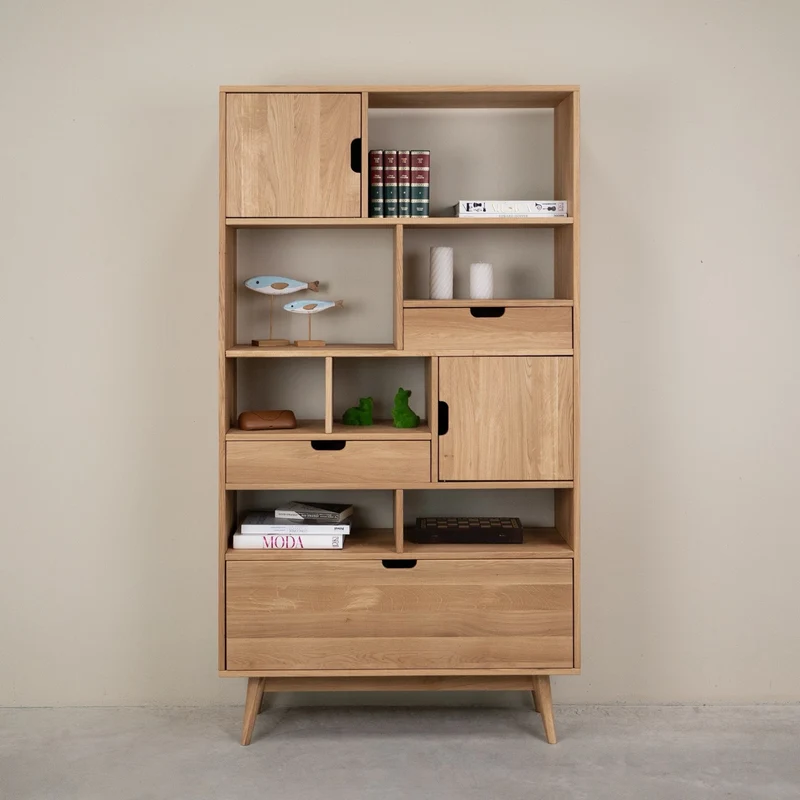 Estanteria Libreria de madera maciza de roble Escandi Atelier 3 | NordicStory