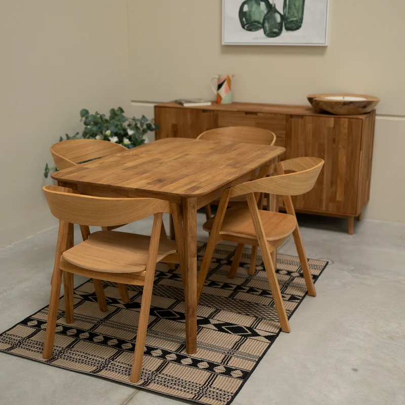 Pack de 2 o 4 Sillas de Comedor de Madera Maciza de Roble Knut | NordicStory