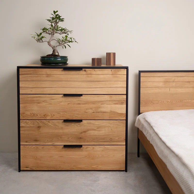 Cómoda de madera maciza roble Runa | NordicStory