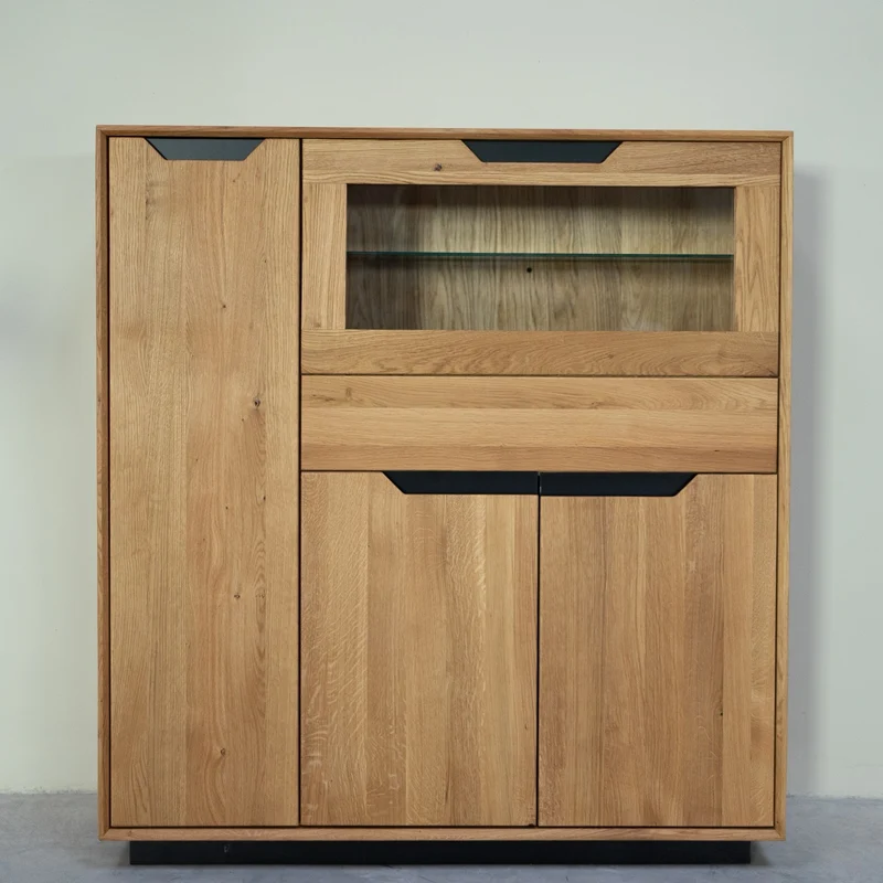Vitrina de madera maciza roble Bremen 3 | NordicStory