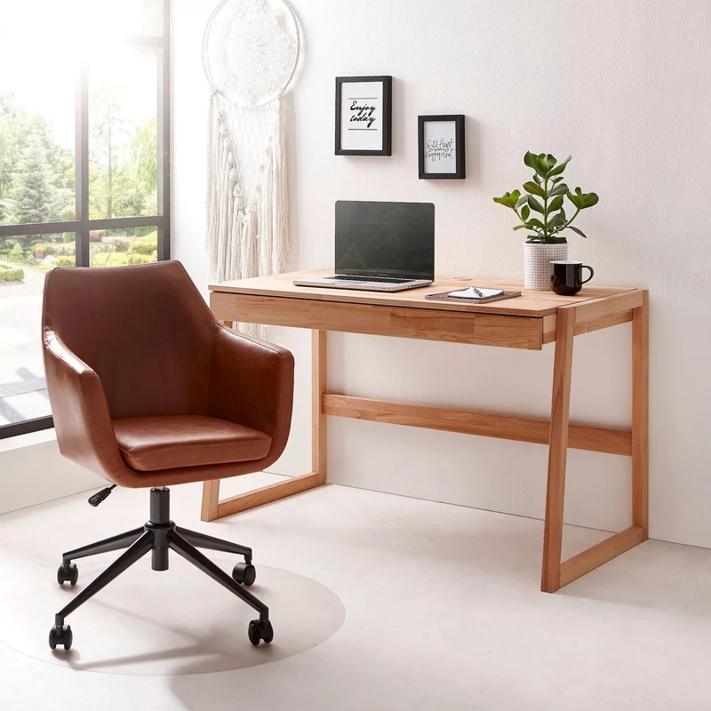 Mesa escritorio de madera maciza de roble Eric | NordicStory