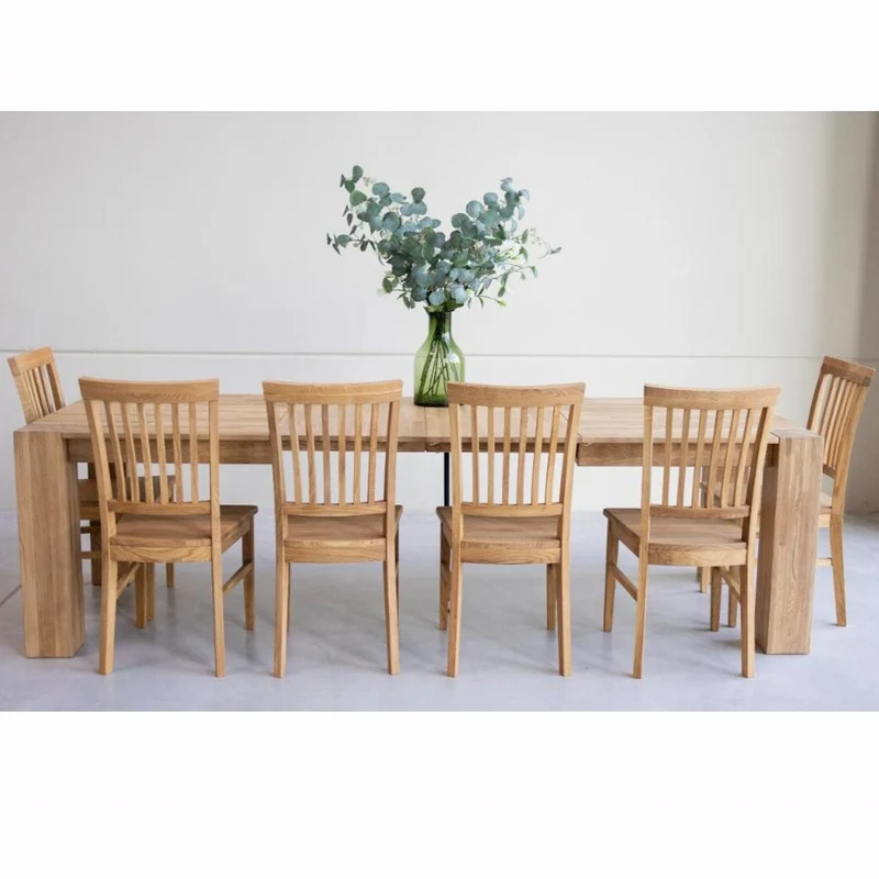 Conjunto mesa de madera maciza Ontario y 6 sillas Provance | NordicStory