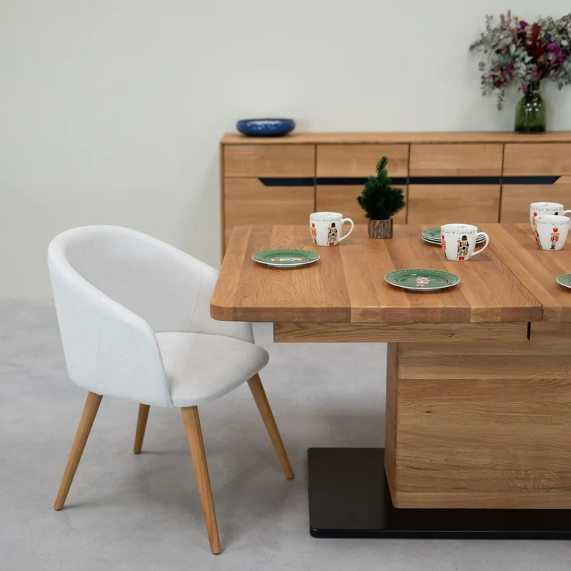 Sillón de roble macizo Ana con tapizado | NordicStory