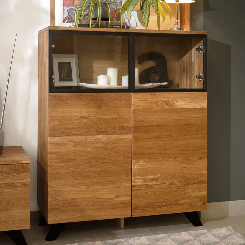 Cómoda aparador de madera maciza de roble Moritz 1 | NordicStory