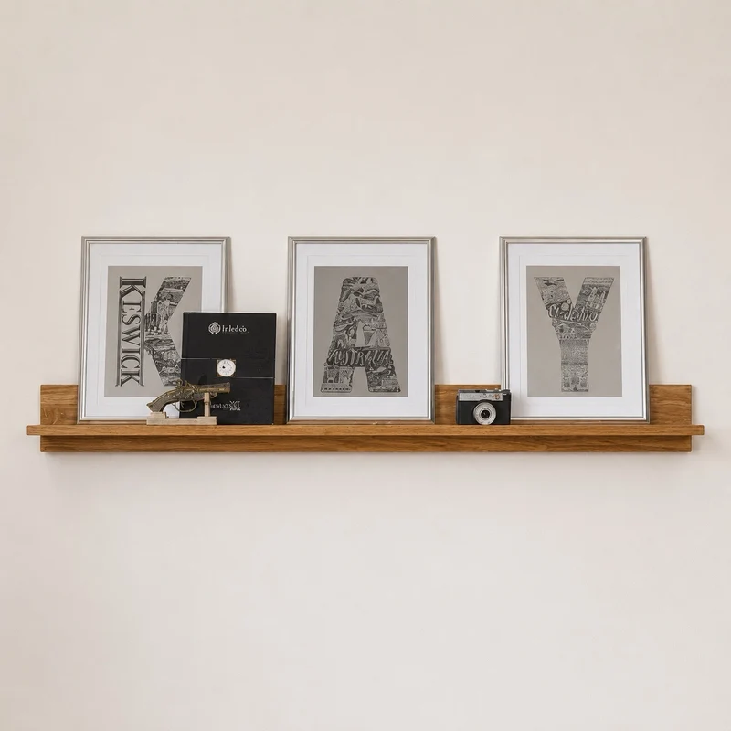 Estante de pared de madera maciza de roble Moritz | NordicStory
