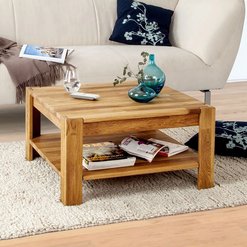 Mesa de centro de madera maciza de roble Mauritz 4 | NordicStory