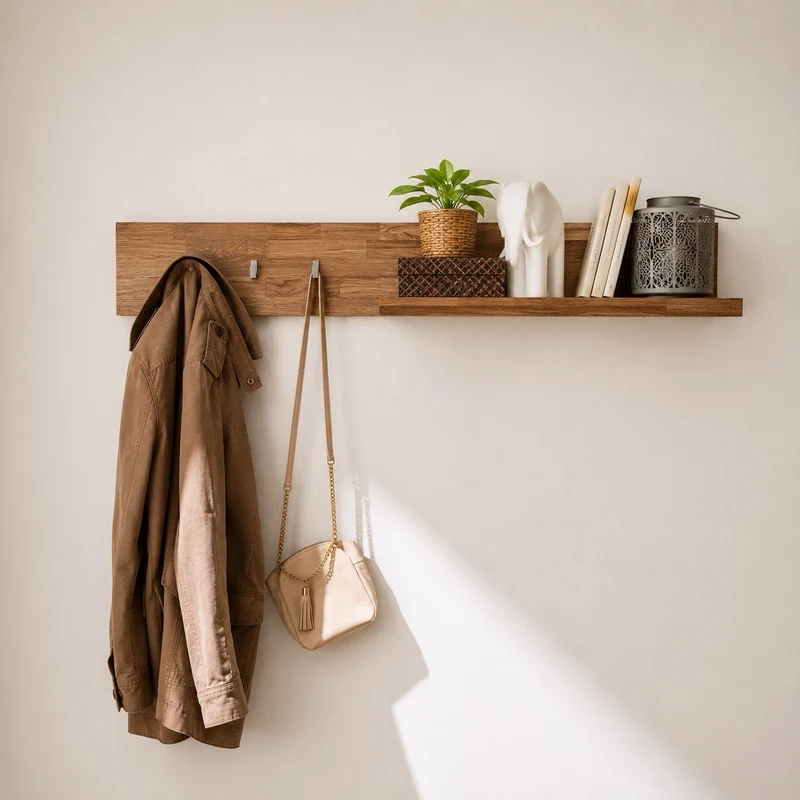 Perchero de pared de madera maciza de roble Arizona | NordicStory