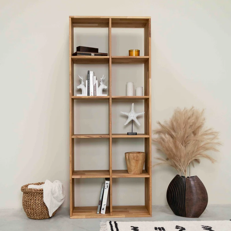 Estanteria Libreria de madera maciza de roble Regal 10 | NordicStory
