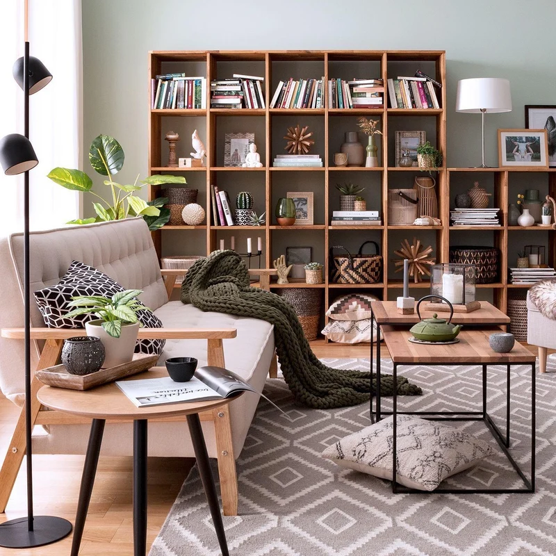 Estanteria Libreria de madera maciza de roble Regal 5x5 | NordicStory