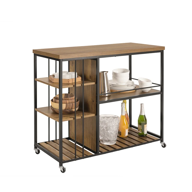 SoBuy SVW18-II-F Carrito de Servicio Camarera con Ruedas con 5 Estantes