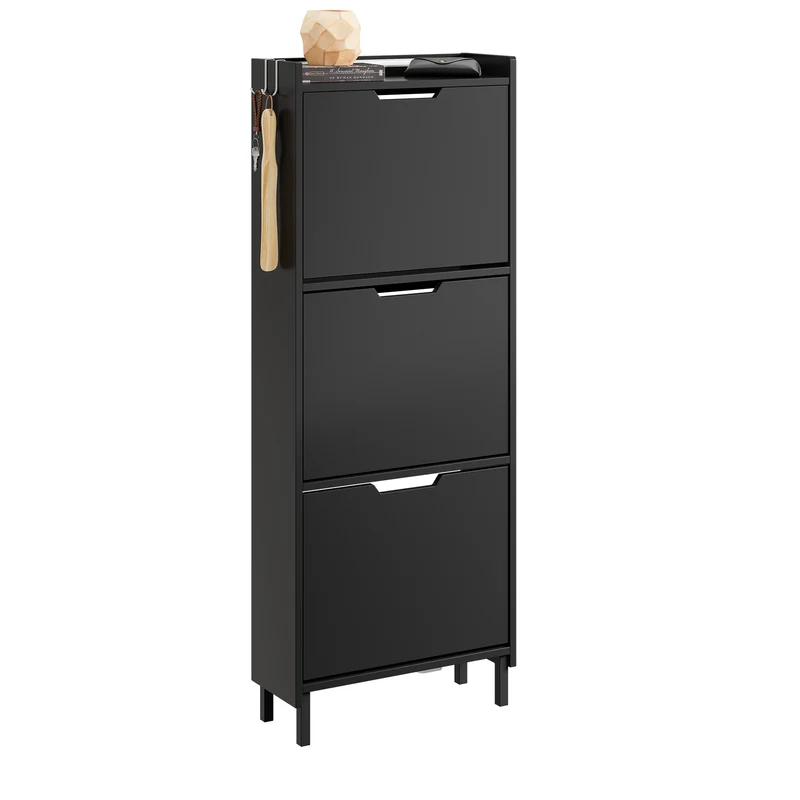 SoBuy FSR151-H-E-SCH Zapatero Recibidor con Luz LED Sensor y 19 cm de Fondo