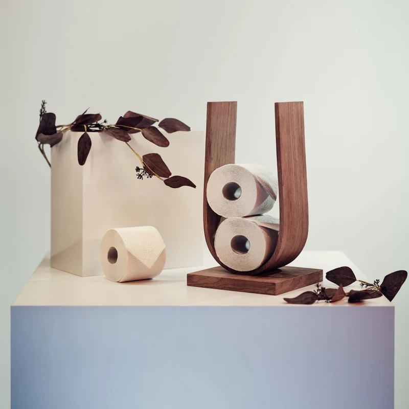 Porte-papier toilette sur pied U