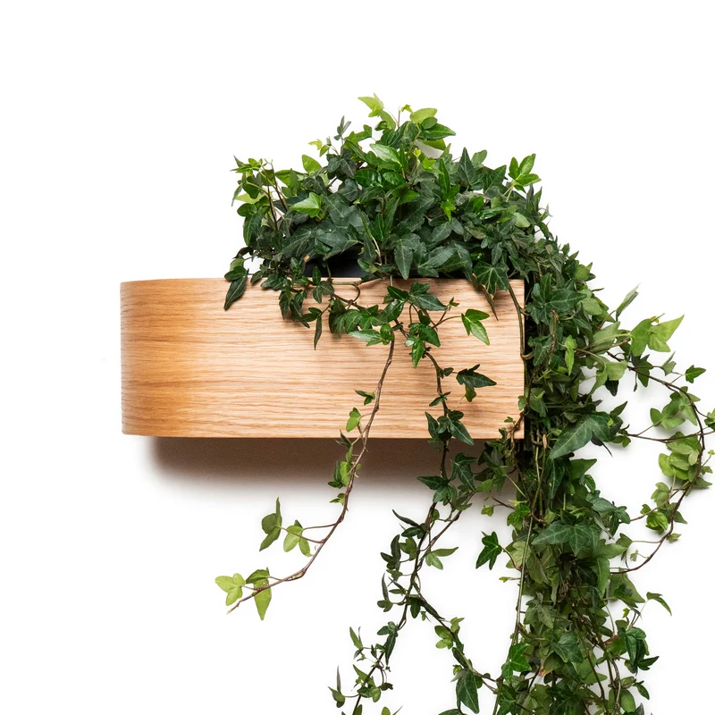 Jardinière murale en bois