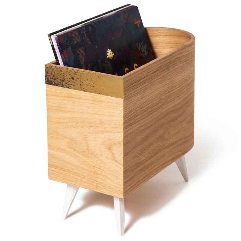 Étagère pour disques vinyles - Collection en laiton