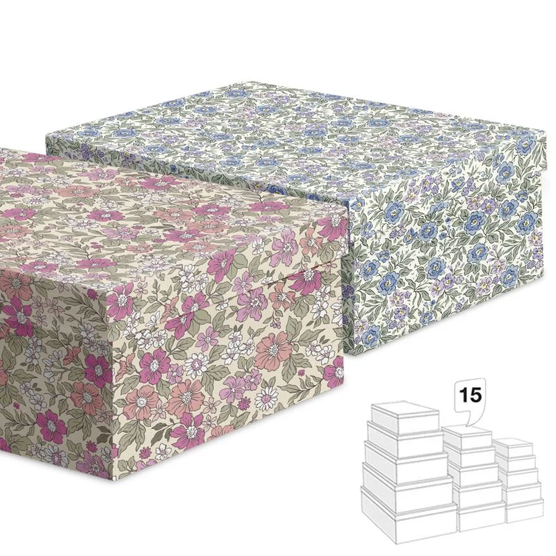 CAJAS ESTAMPADO FLORAL