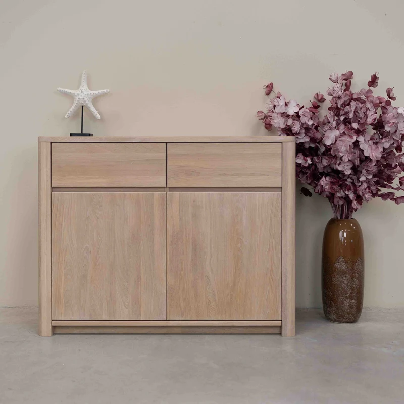 Aparador Cómoda de madera maciza de roble Elsa 2 | NordicStory