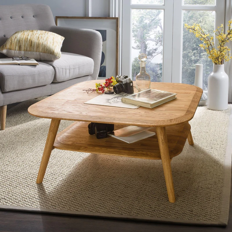 Mesa de centro de madera maciza de roble Escandi 4| NordicStory