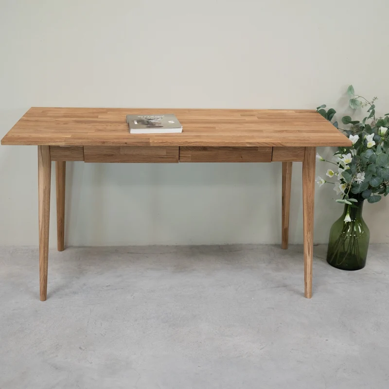 Mesa escritorio de madera maciza de roble Escandi | NordicStory