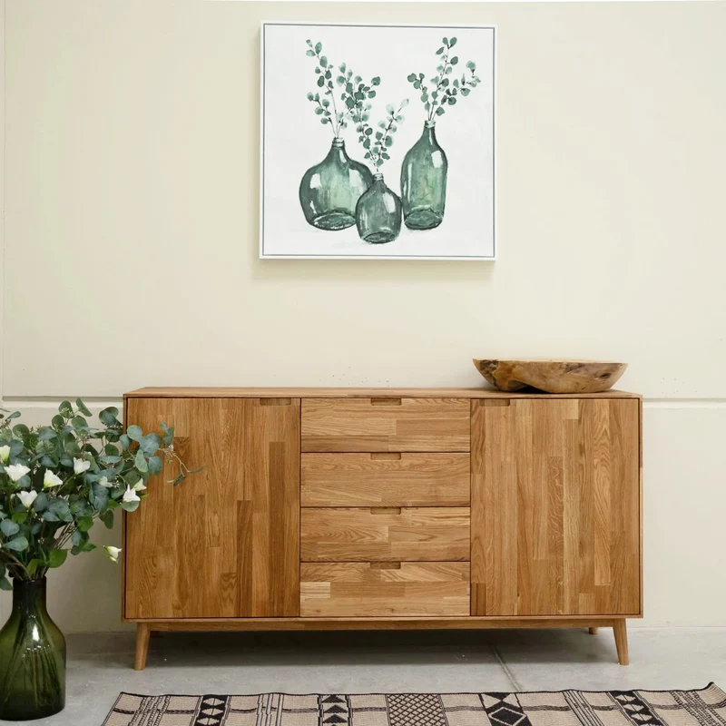Aparador Cómoda de madera maciza roble Escandi 3 | NordicStory