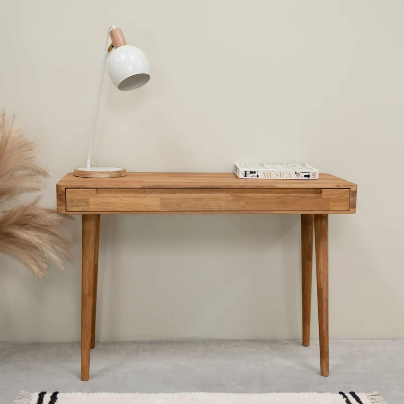 Mesa escritorio tocador de madera maciza de roble Escandi | NordicStory