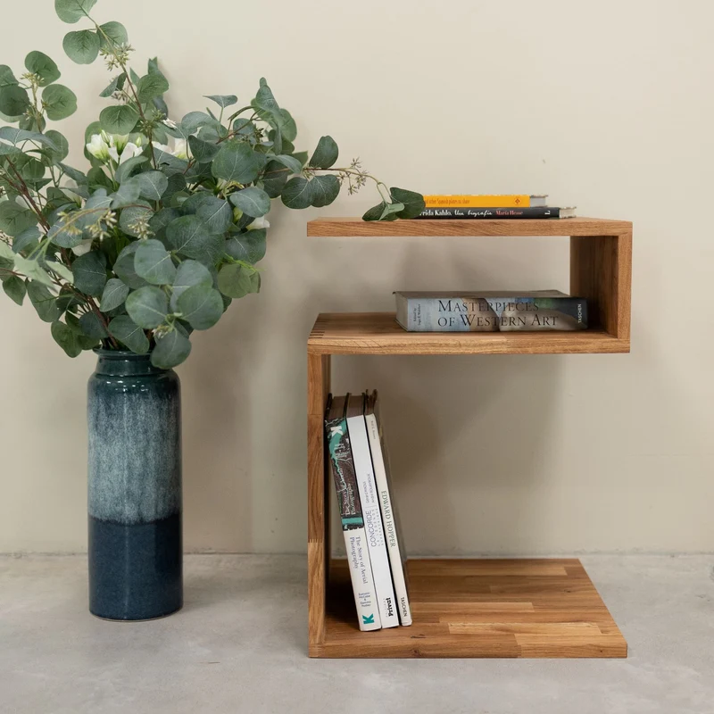 Mesa auxiliar de madera maciza de roble Sofi | NordicStory