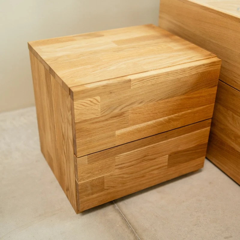 Mesita de noche de madera maciza de roble Denmark 2 | NordicStory