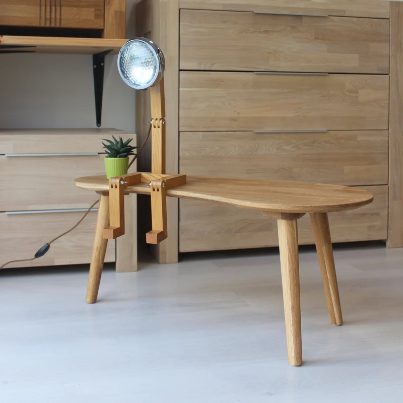 Mesa de centro apilables de madera maciza de roble Escandi | NordicStory