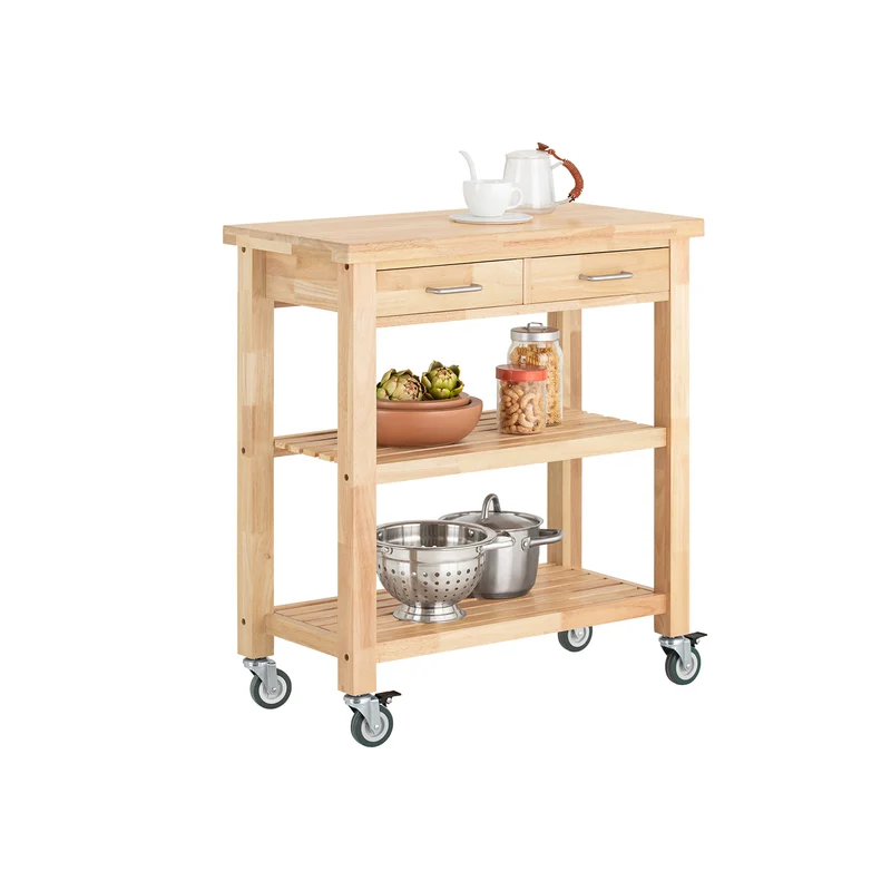 Preventa-SoBuy FKW24-II-N Carro de Cocina con 2 cajones y 2 Estantes