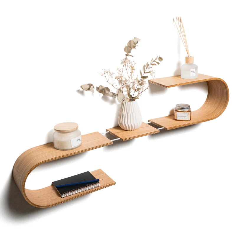 Étagère murale flottante en bois - Luno