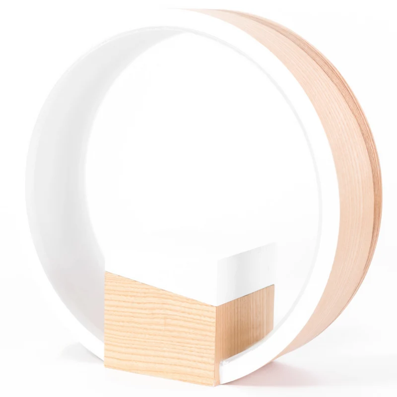 Lampe de chevet ronde en bois - ECLIPSE