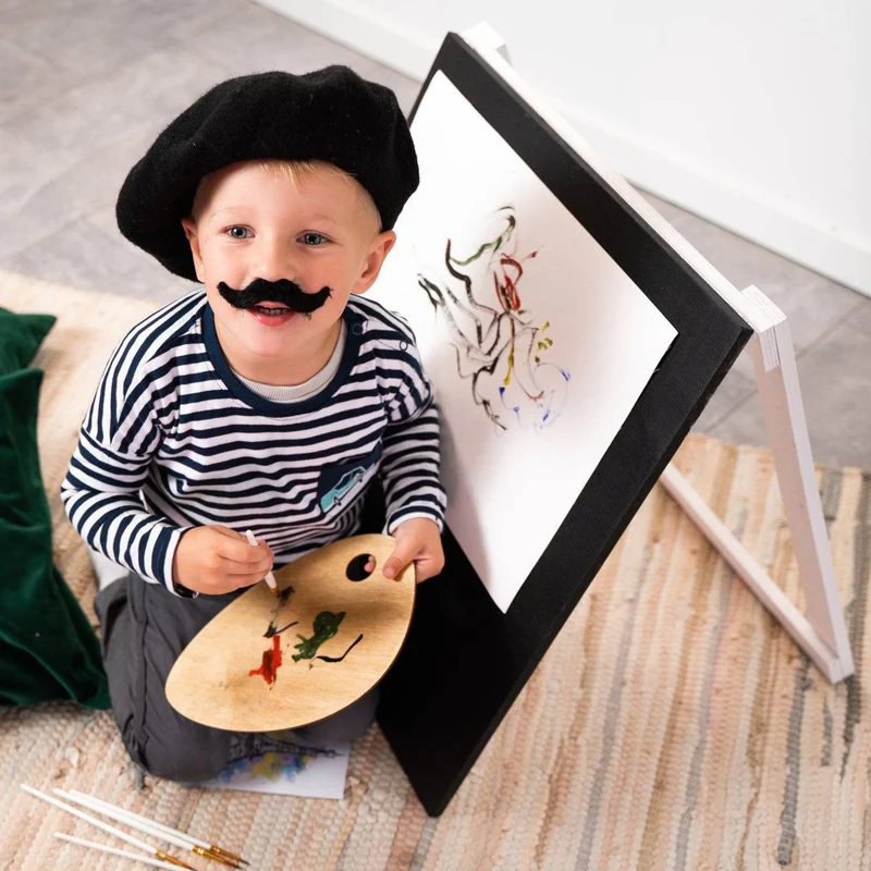 Chevalet en bois avec tableau noir pour enfants