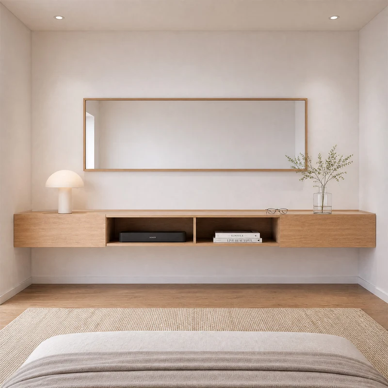 Dalea Floating Lowboard · Oak Decor – 4 Modules