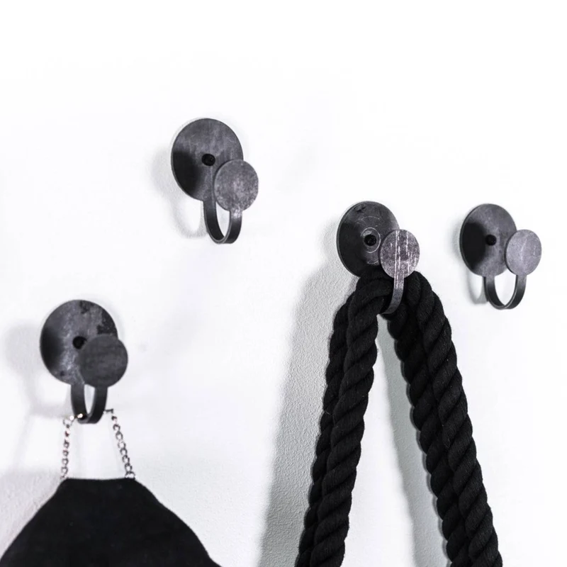 Crochets muraux en métal en forme de cercle, patères modernes pour la salle de bains