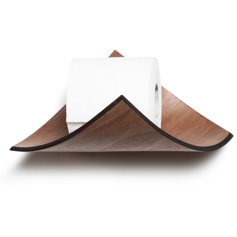 Porte-rouleau de papier toilette en bois - LEAF