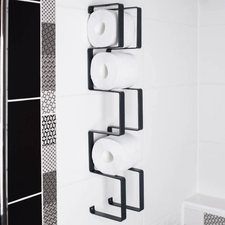Porte-papier toilette en métal BRICKS (gris foncé)