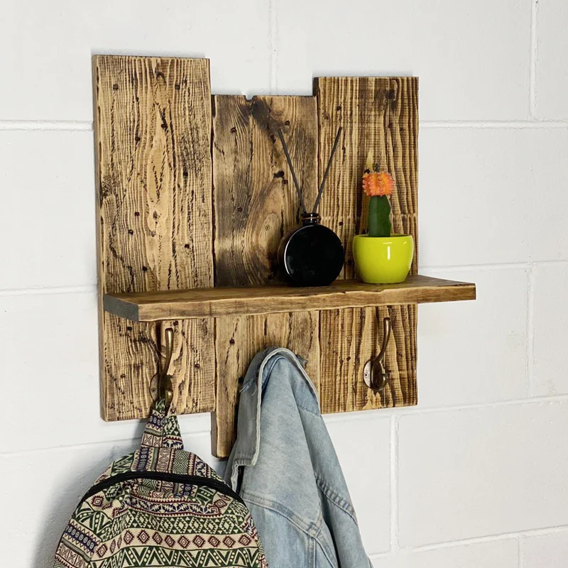 Perchero Konibo de madera para pared
