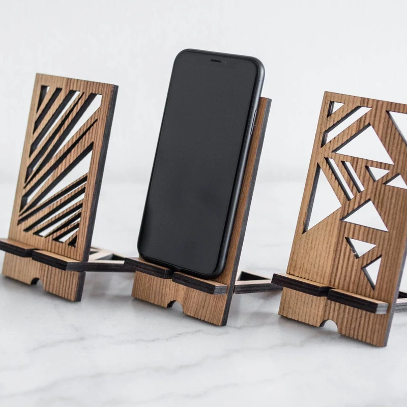 Support de téléphone en bois