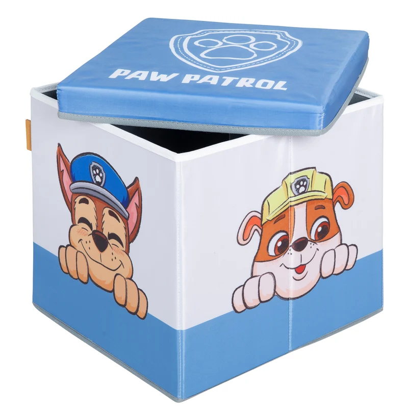 Faltbare Sitz-& Aufbewahrungsbox 'Paw Patrol' - Blau / Weiß