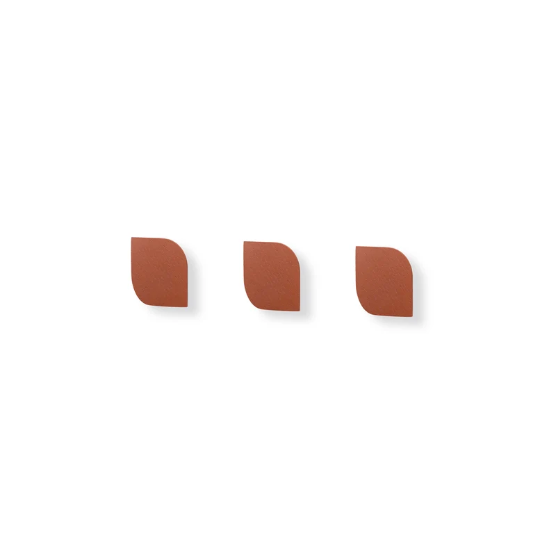 Cielo Set of Three Wall Hook · Large Terracota