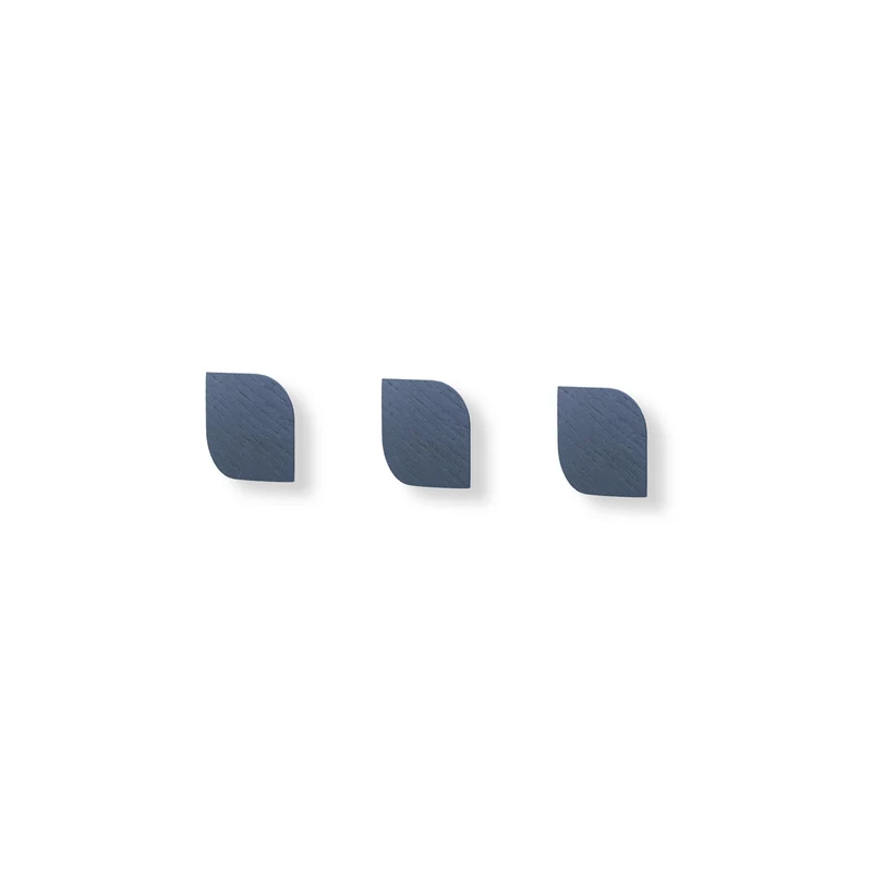 Cielo Set of Three Wall Hook · Large Stormy Blue