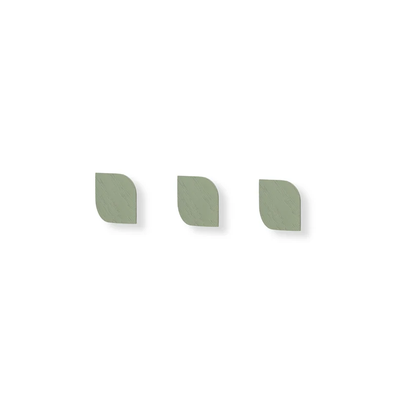 Cielo Set of Three Wall Hook · Large Sorolla Green