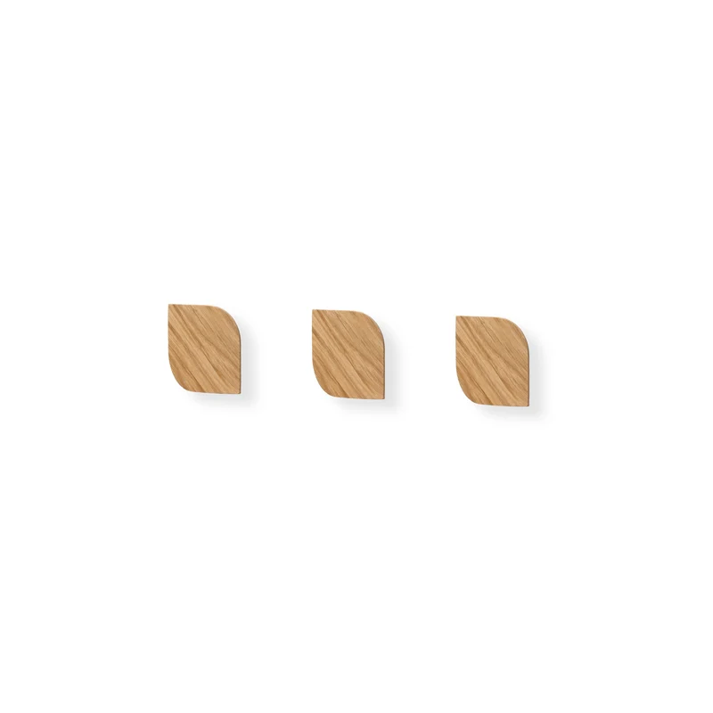 Cielo Set of Three Wall Hook · Large Oak