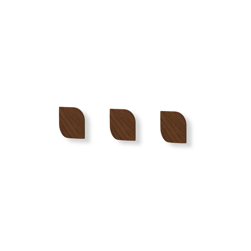 Cielo Set of Three Wall Hook · Large Walnut
