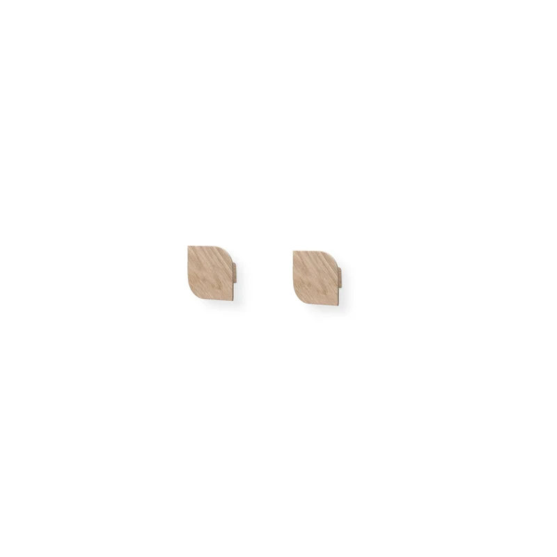Cielo Set of Two Wall Hook · Medium White pigmented oak