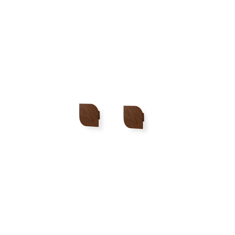 Cielo Set of Two Wall Hook · Medium Walnut