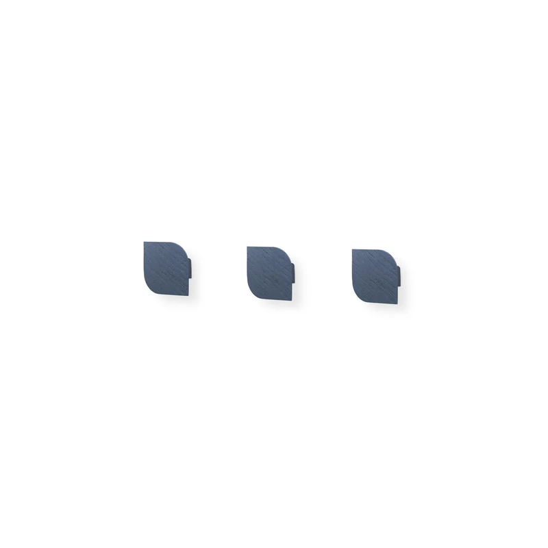 Cielo Set of Three Wall Hook · Medium Stormy Blue