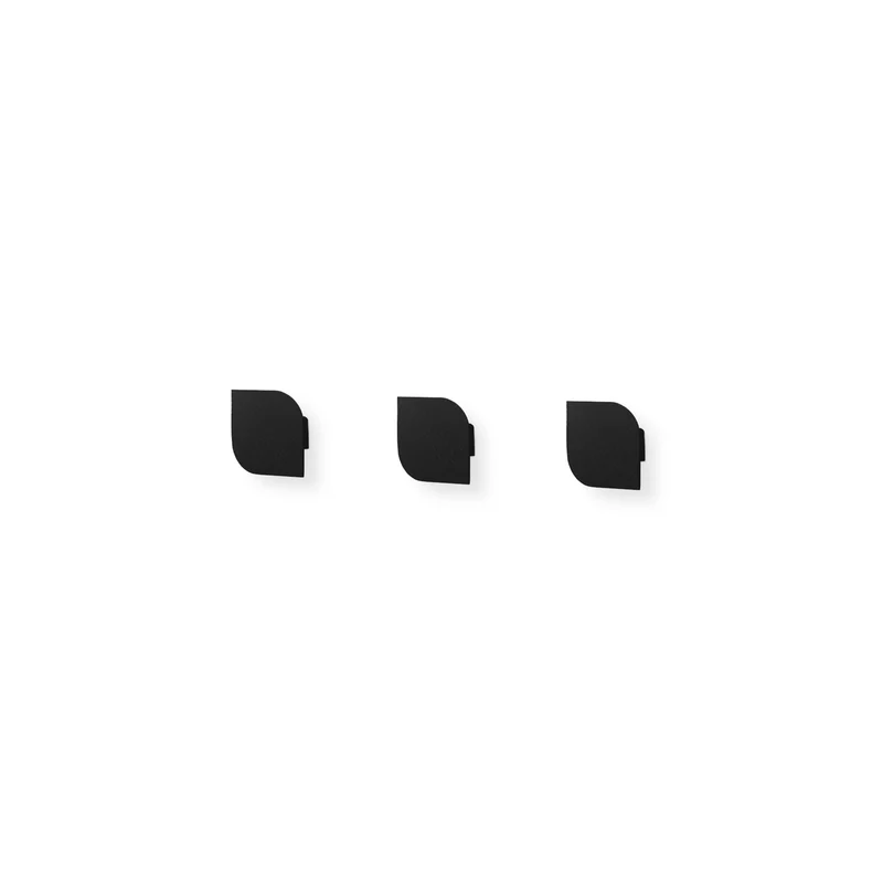 Cielo Set of Three Wall Hook · Medium Black